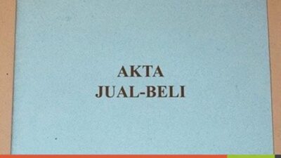 Ilustrasi cover map Akta Jual Beli AJB warna biru sebagai pengumuman kehilangan dokumen pertanahan di Tigaraksa Kabupaten Tangerang