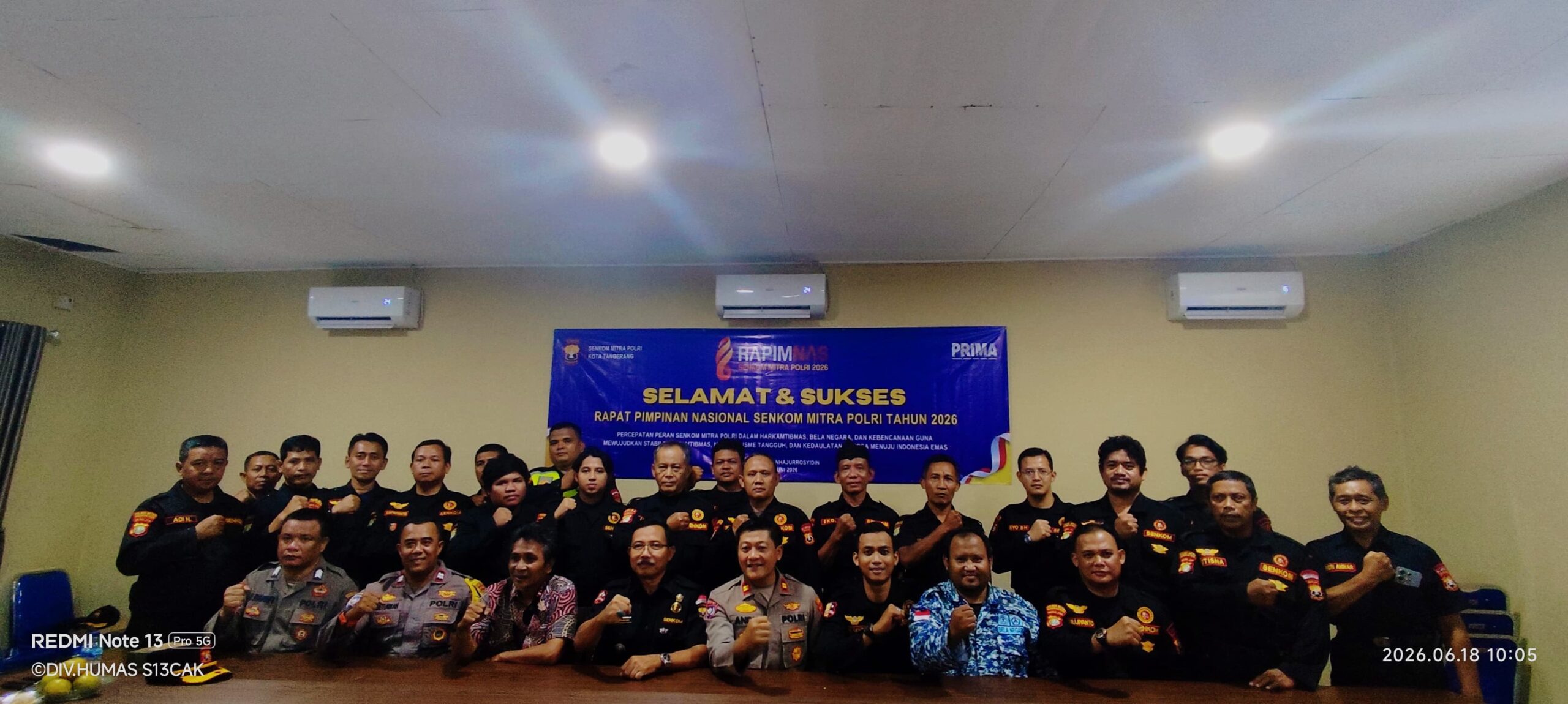 RAPIMNAS Senkom Mitra Polri 2026 di Tangerang dihadiri Kakorbinmas Irjen Pol Mardiyono dan Ketum Katno Hadi bahas peran lawan hoaks