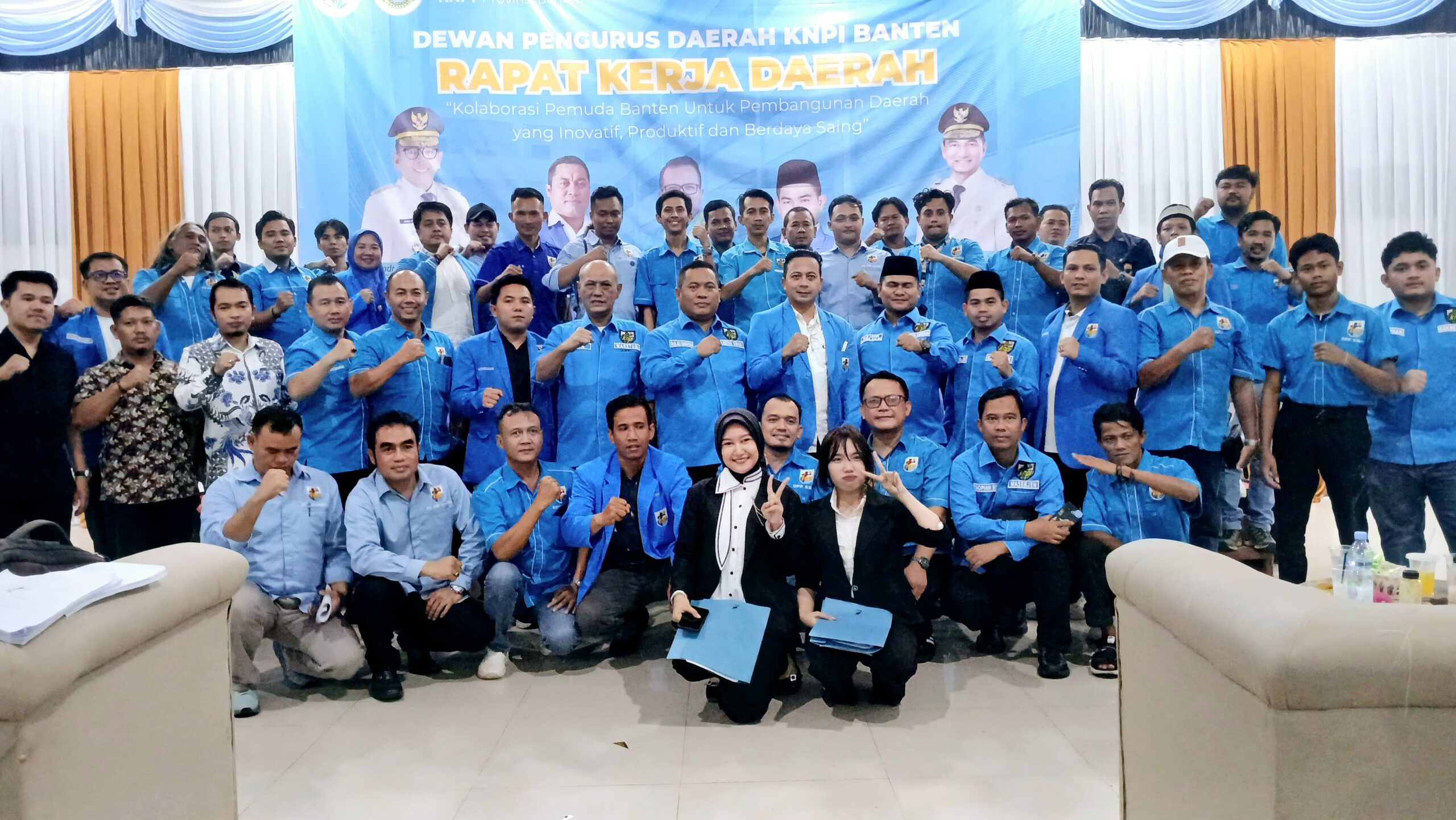 Foto bersama pengurus DPD KNPI Banten di Rakerda 2026