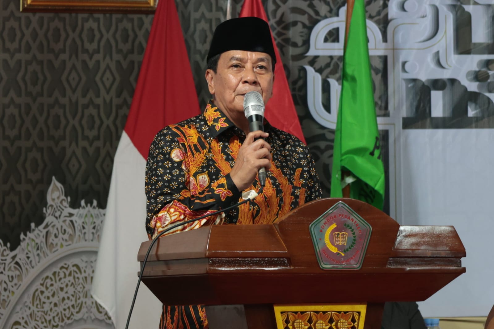 Bupati Tangerang Maesyal Rasyid sambutan di wisuda santri Ma'had Tarbiyatul Mubtadiin Tigaraksa 21 Juni 2026