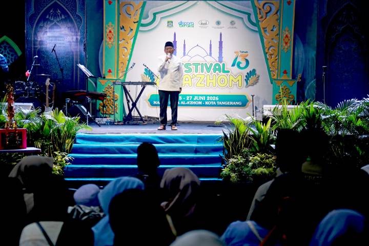 sambutan sekda herman suwarman festival al azhom masjid raya tangerang
