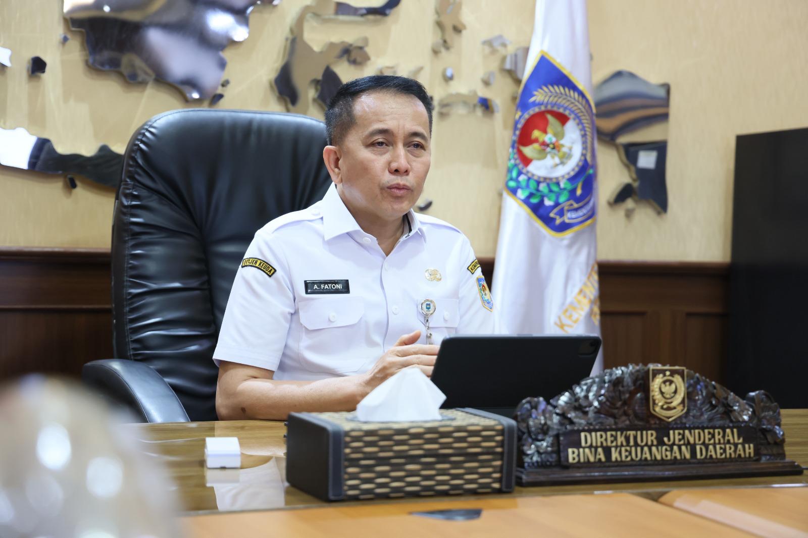 Dirjen Bina Keuangan Daerah Kemendagri Agus Fatoni saat Launching SP2D Online dan KKPD Papua Tengah 2026`