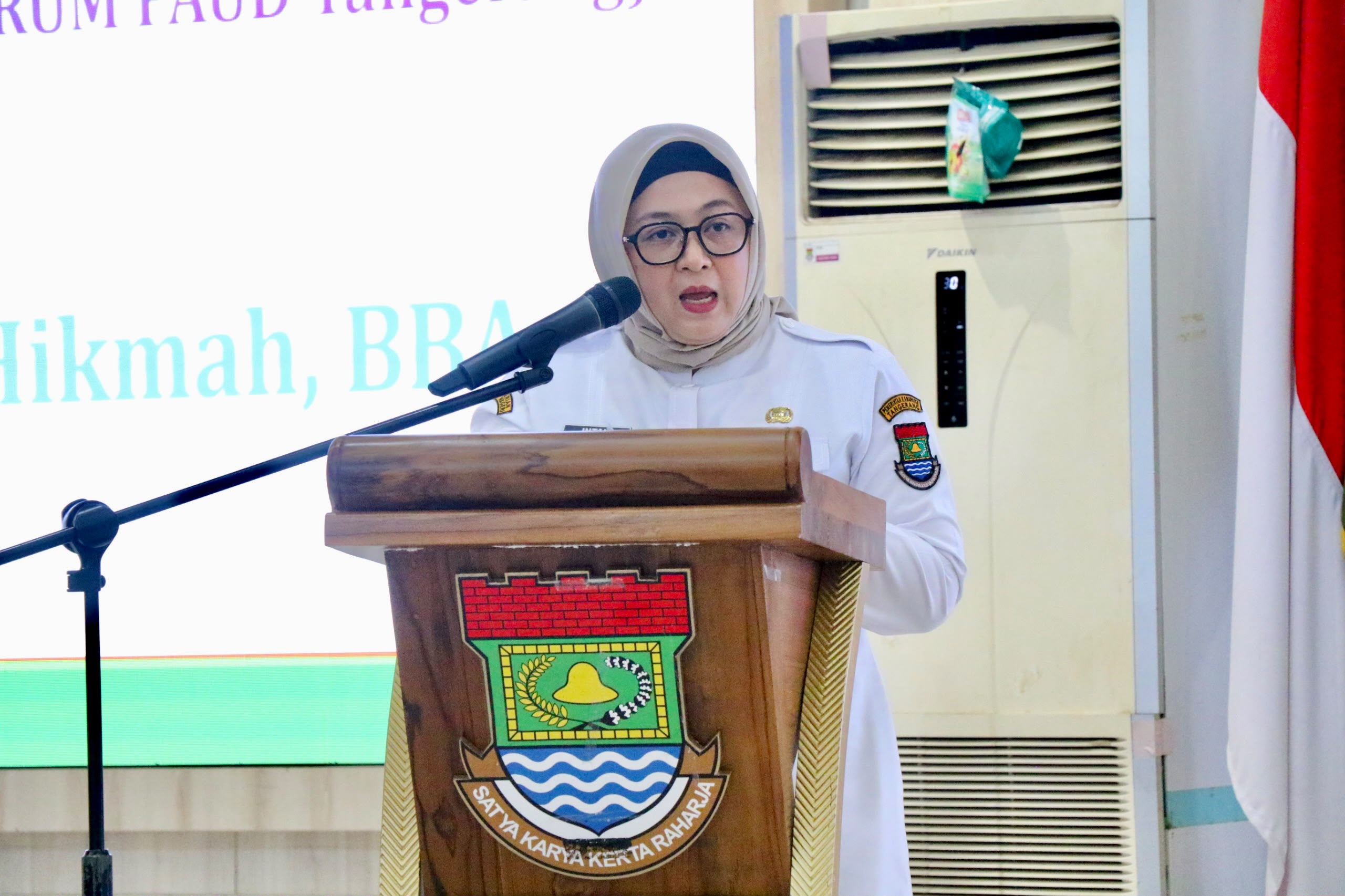 Wabup Tangerang Intan Nurul Hikmah beri sambutan workshop Deep Learning guru PAUD di GSG Puspemkab