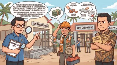 Ilustrasi temuan BPK terkait kelebihan pembayaran proyek pembangunan sekolah di Serang karena kekurangan volume dan spesifikasi