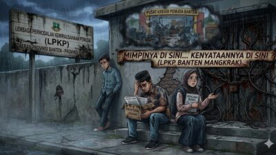 Ilustrasi pemuda Banten kecewa karena Lembaga Permodalan Kewirausahaan Pemuda LPKP Banten mangkrak dan sulit diakses