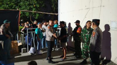 Kapolsek Tangerang Kompol Suyatno saat pengamanan Temu Kangen Family Plat K di Balekota Tangerang