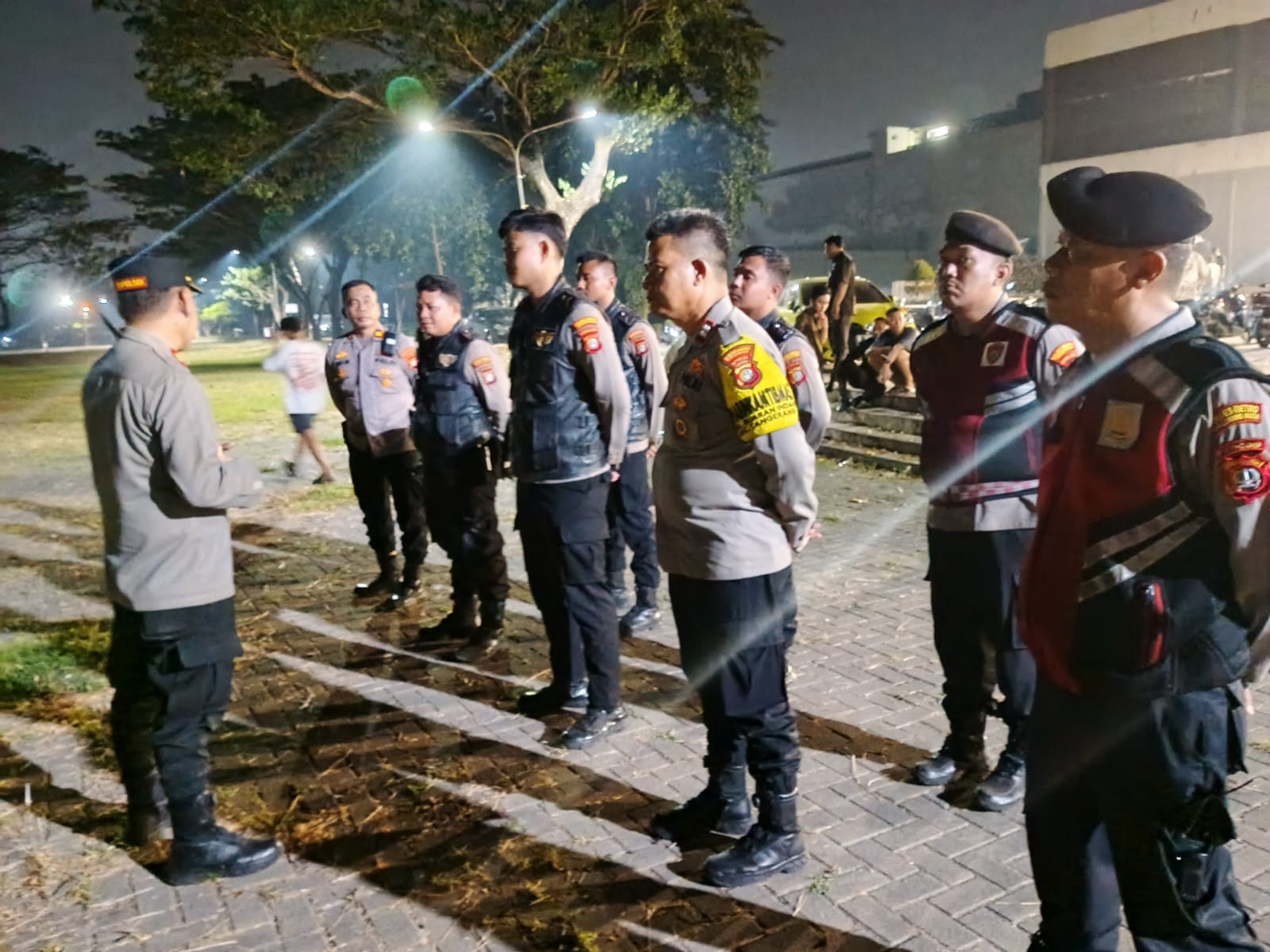 Apel pengamanan gabungan TNI Polri untuk acara Temu Kangen Family Plat K Tangerang