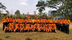 42 personel Senkom Mitra Polri Kota Tangerang saat Pembekalan SAR Kebencanaan di Kunciran