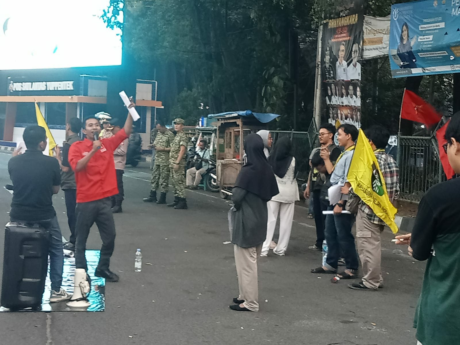 Mahasiswa Poros Baru Tangerang menyampaikan 4 tuntutan di Hari Keadilan Internasional`