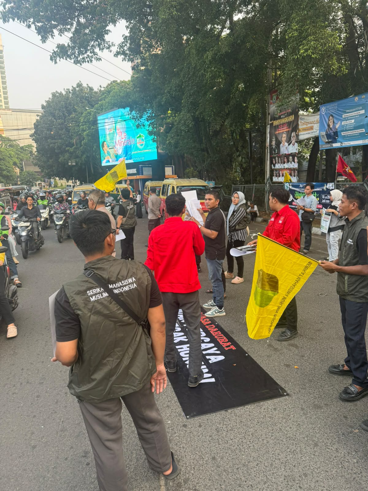 Mahasiswa Poros Baru Tangerang menyampaikan 4 tuntutan di Hari Keadilan Internasional`