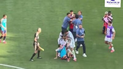 Keributan pemain Argentina Spanyol final Piala Dunia`
