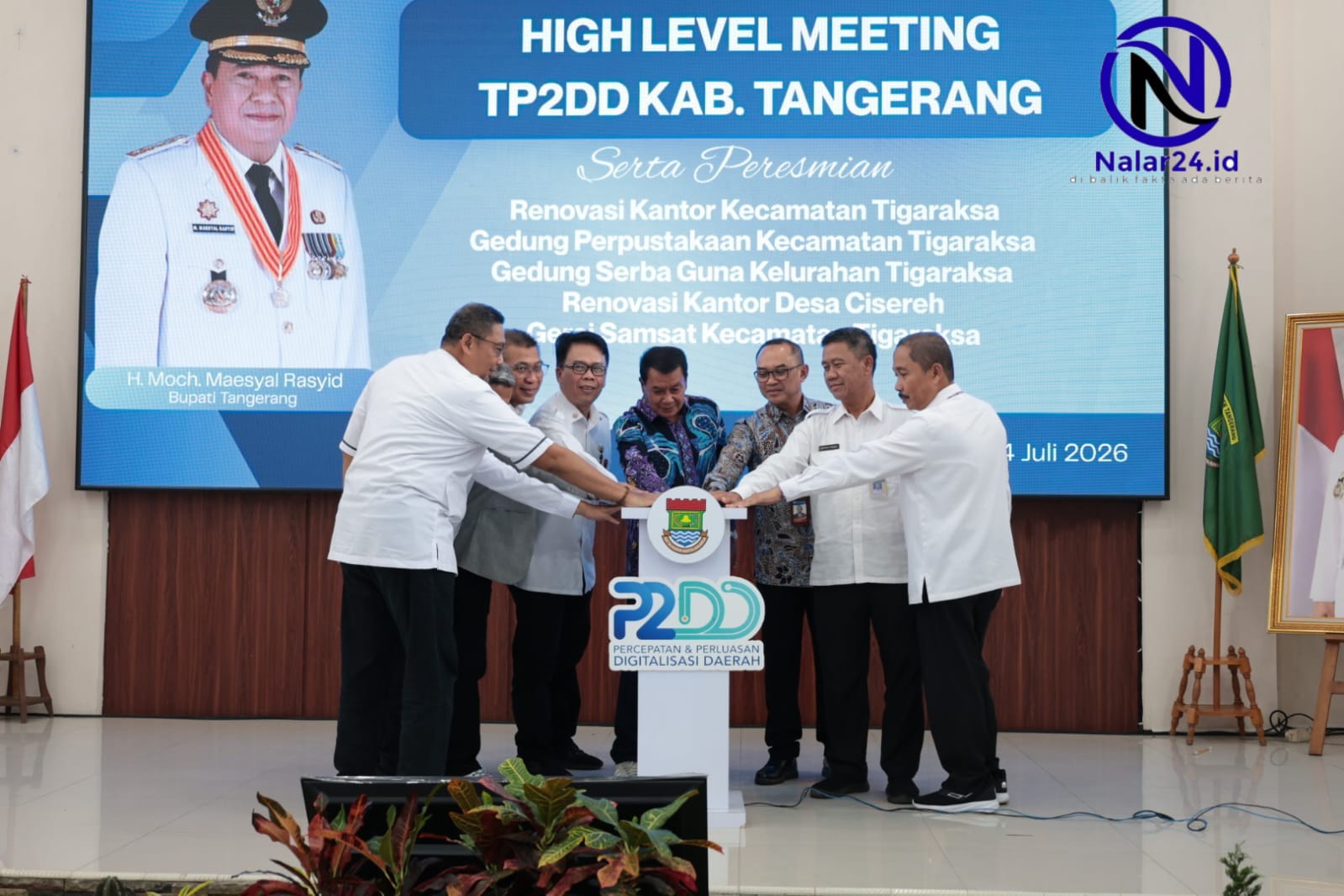 bupati maesyal rasyid resmikan fasilitas publik tigaraksa tp2dd