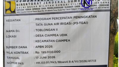 P3-TGAI Rp195 Juta di Ciampea Udik Digenjot, Distribusi Air ke Lahan Pertanian Jadi Prioritas