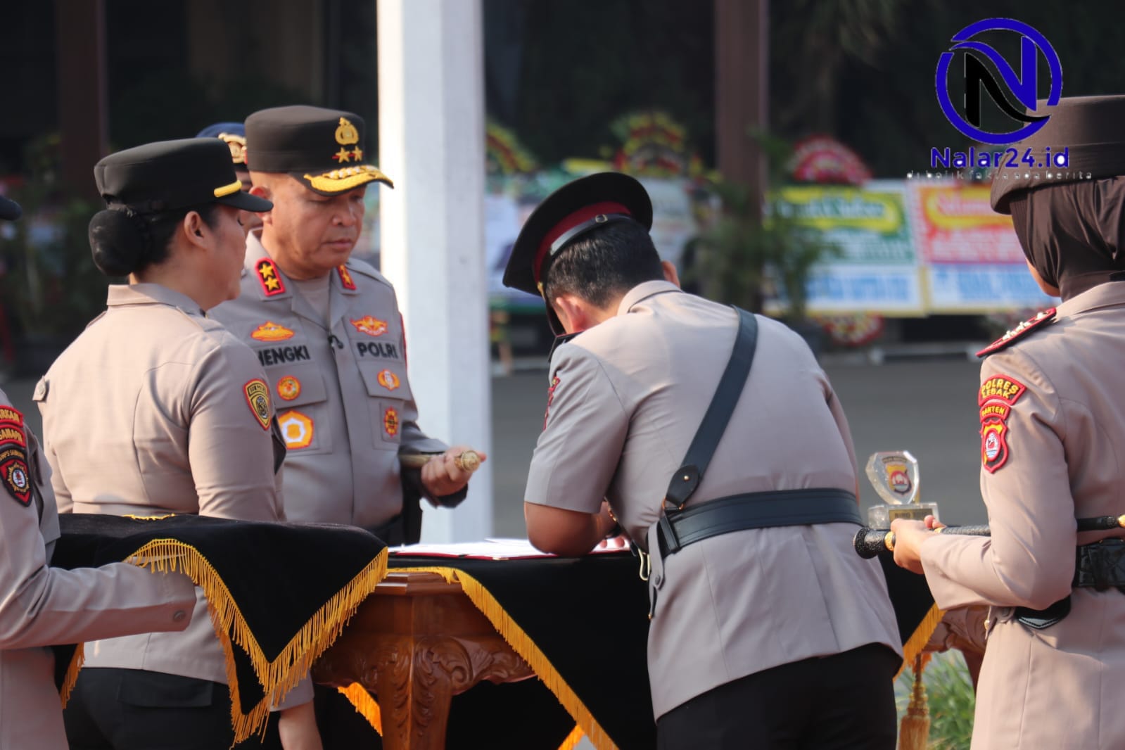penandatanganan sertijab kapolres lebak kapolda banten