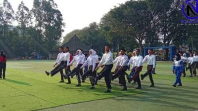 latihan paskibraka kota tangerang baki bendera`