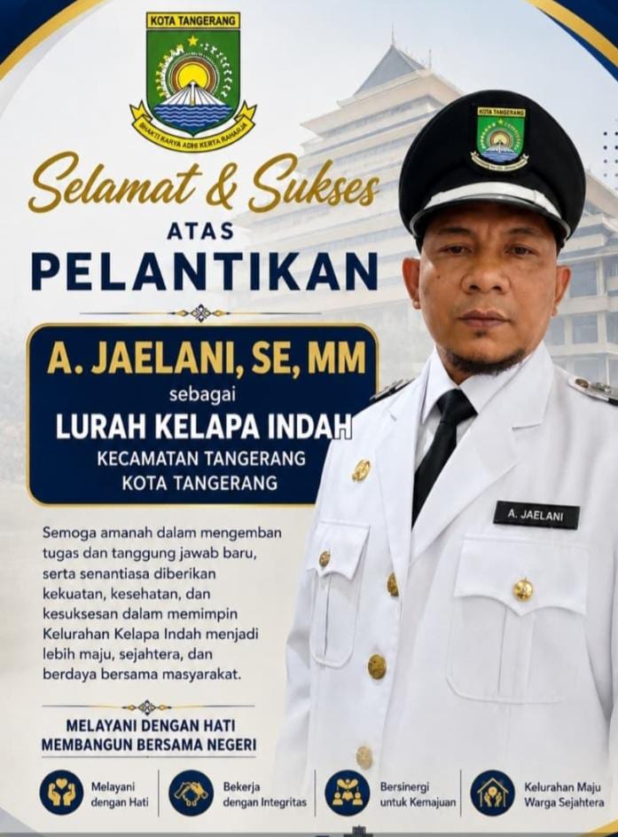 pelantikan lurah kelapa indah a jaelani`