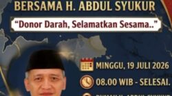 Flyer Aksi Donor Darah Ke-26 H Abdul Syukur bersama PMI Kota Tangerang 19 Juli 2026