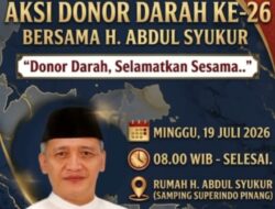 Donor Darah, Selamatkan Sesama”: Abdul Syukur Gelar Aksi Ke-26 di Pinang