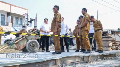 Gubernur Andra Soni tinjau rekonstruksi Jalan Teluknaga Dadap Kabupaten Tangerang