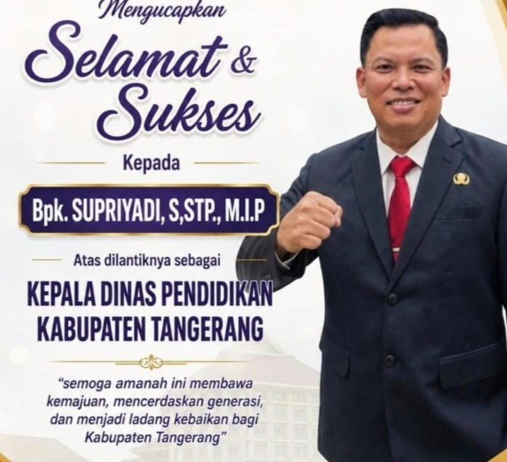 pelantikan kadisdik kabupaten tangerang supriyadi