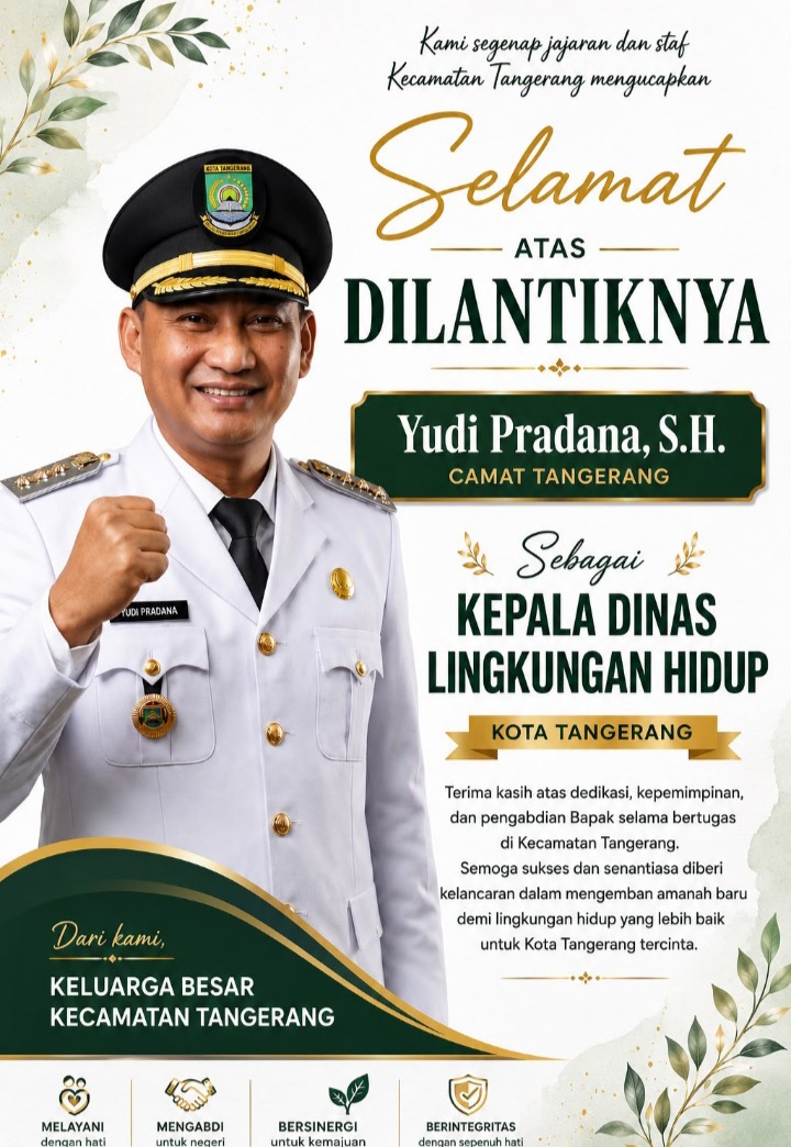 pelantikan kadis dlh kota tangerang yudi pradana