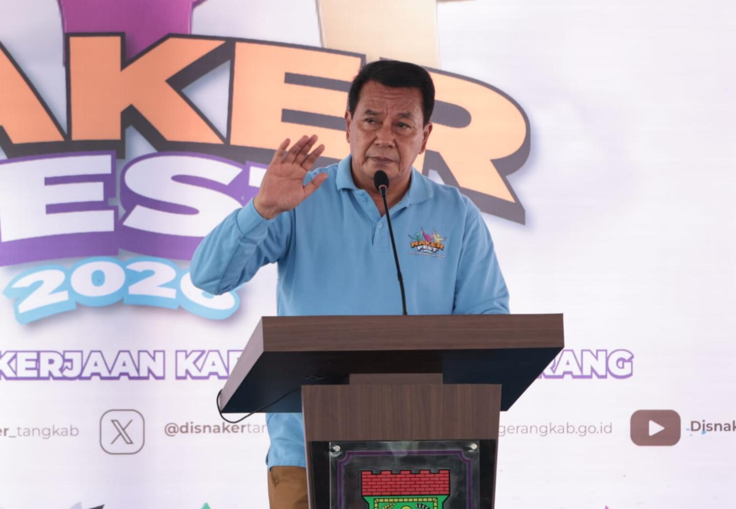 Bupati Tangerang sambutan Naker Fest 2026