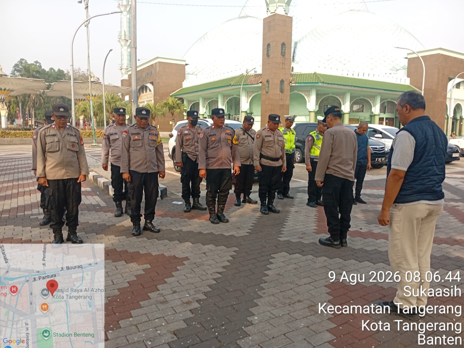 Apel pengamanan keberangkatan BPPKB Polsek Tangerang Taman Elektrik