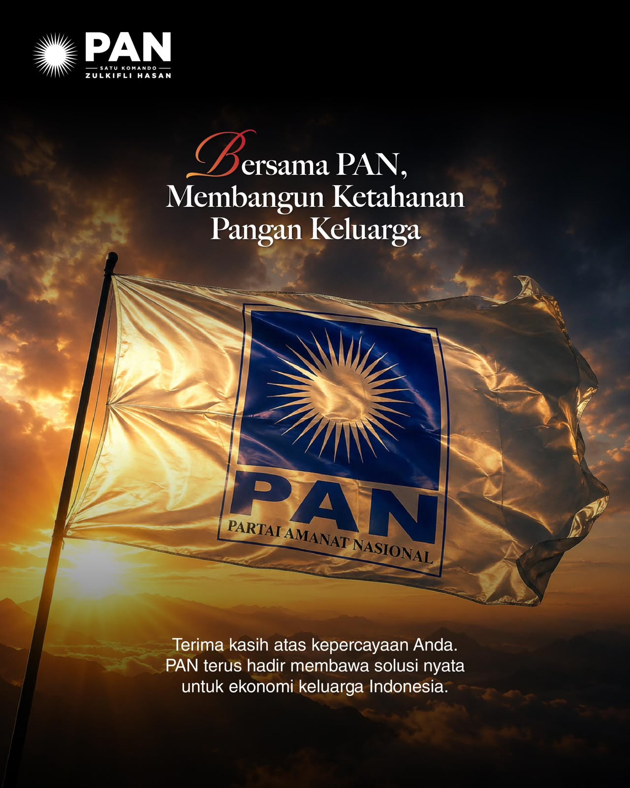 Bendera PAN elektabilitas survei IPO 5,1 persen