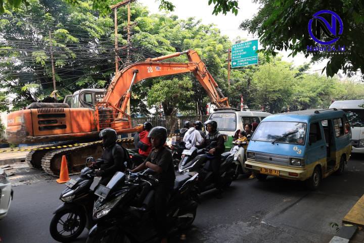 Kemacetan proyek perbaikan jalan Tangerang