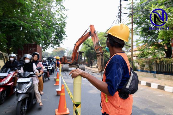 Rekayasa lalu lintas proyek perbaikan jalan Pemkot Tangerang