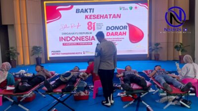 Donor darah polres metro tangerang kota hut ri 81