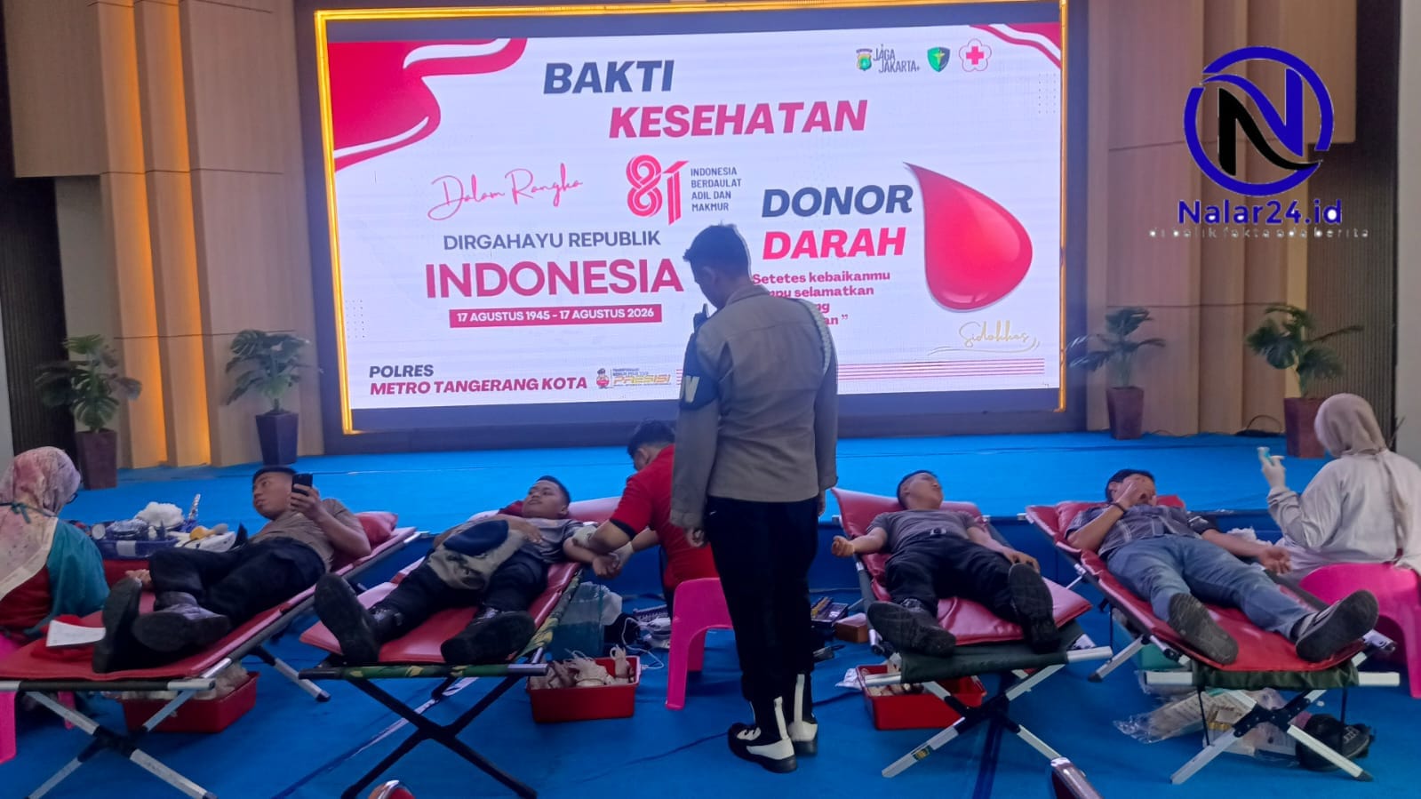 Donor darah polres metro tangerang kota hut ri 81