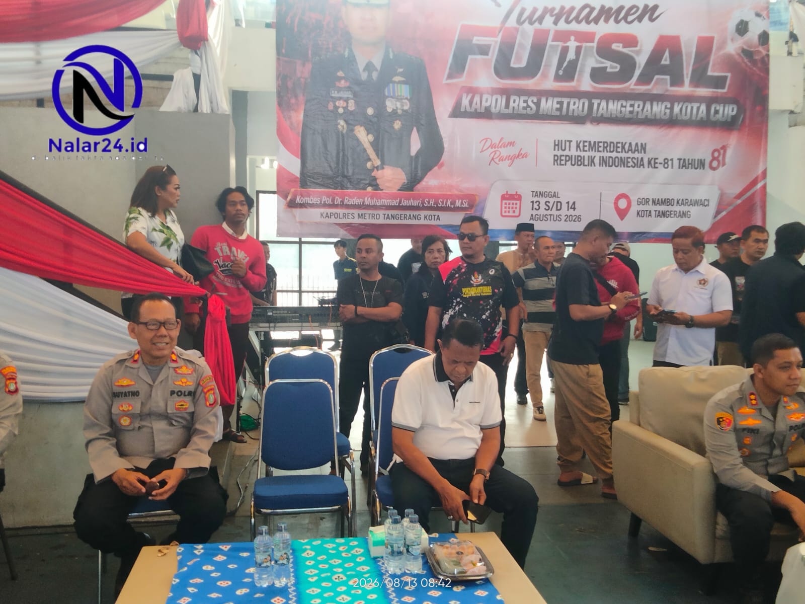 Kapolsek Tangerang Kompol Suyatno turnamen futsal kapolres cup