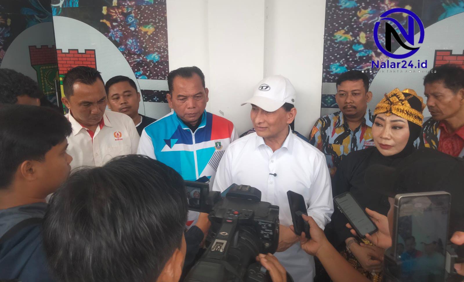 Wakil Gubernur Banten Dimyati Natakusumah saat memberikan keterangan di Nyimas Banten Open Tournament II di Wisma Kitri Bakti Curug Sabtu (15/08/2026