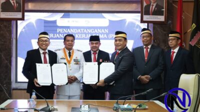 Bupati Maesyal bersama BPN dan Bapenda usai teken PKS Integrasi NIB-NOP