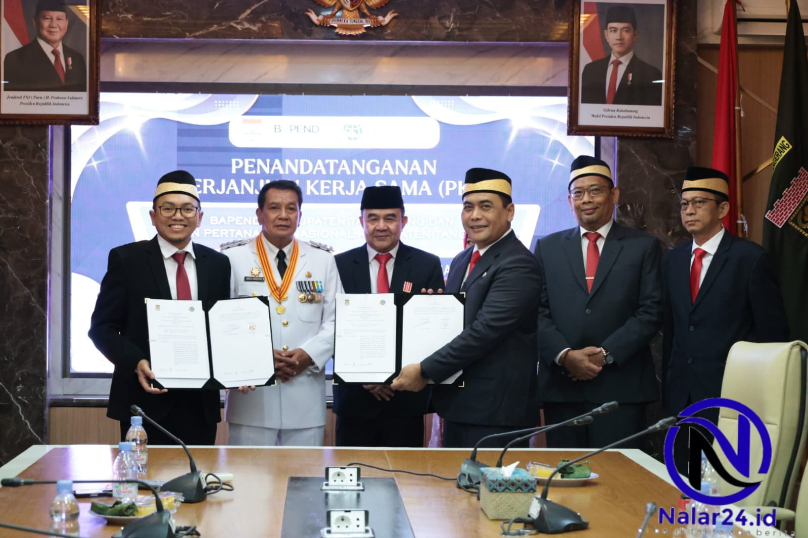 Bupati Maesyal bersama BPN dan Bapenda usai teken PKS Integrasi NIB-NOP