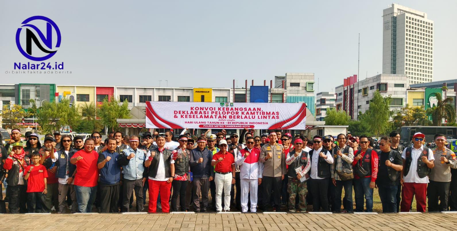 Wali Kota Tangerang dan Kapolres bersama scooteris di Mapolres Metro Tangerang