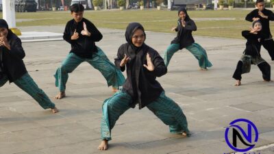 Pesilat IPSI Kabupaten Tangerang beraksi di Lapangan Upacara HUT RI