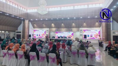Ratusan ibu PKK duduk di GSG mengikuti Lomba Cipta Menu B2SA Kabupaten Tangerang