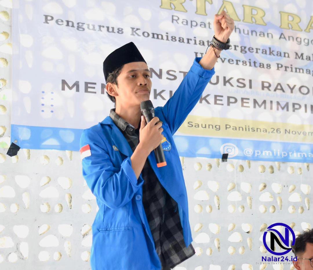 Ketua PMII Kota Serang berorasi tolak penggusuran SMPN 4