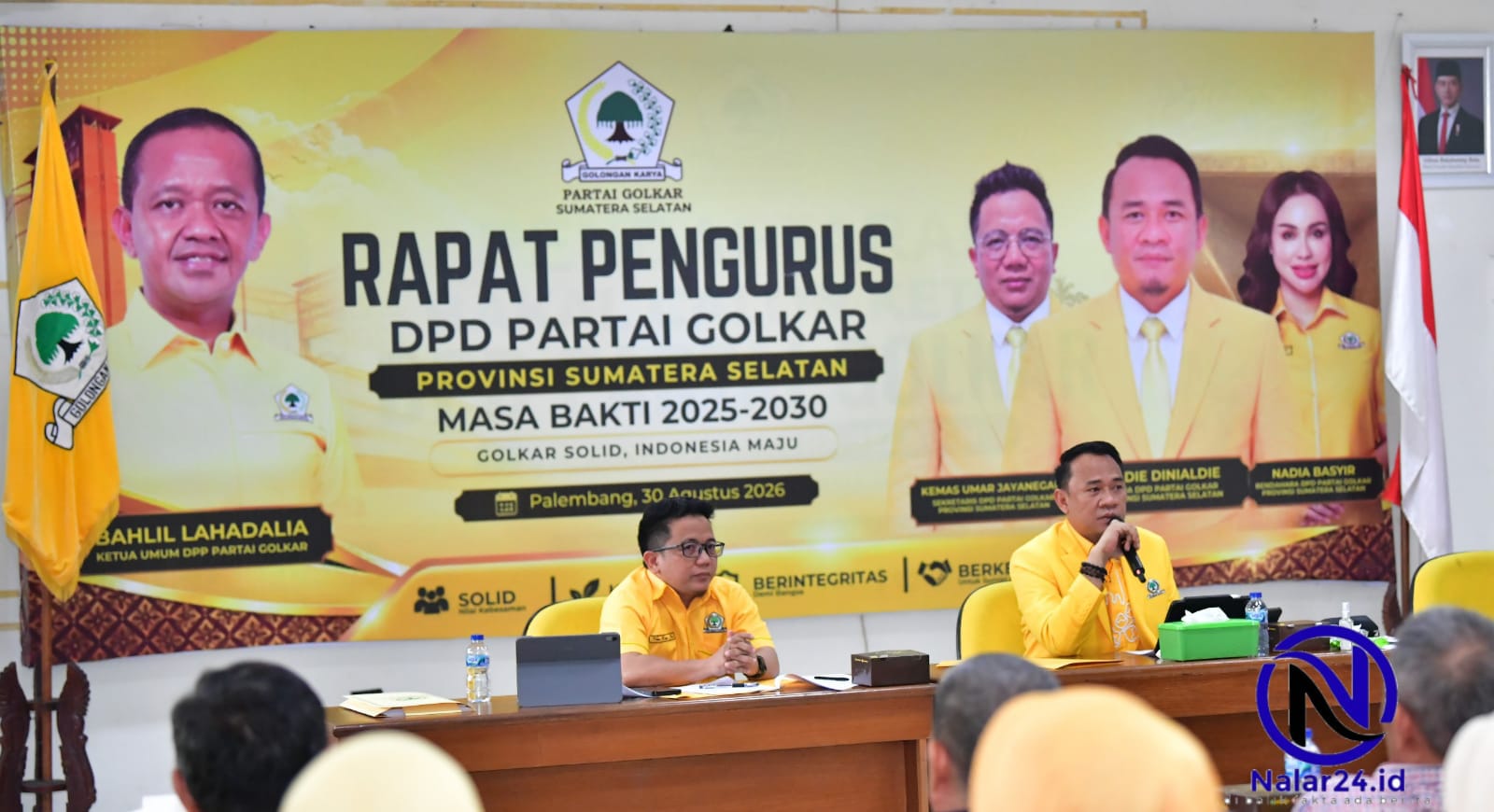 Ketua DPD Partai Golkar Sumsel Andie Dinialdie saat memimpin Rapat Pengurus di Palembang