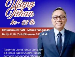 Nalar24.id Ucapkan Selamat Ulang Tahun ke-64 untuk Zulkifli Hasan, Menko Pangan RI