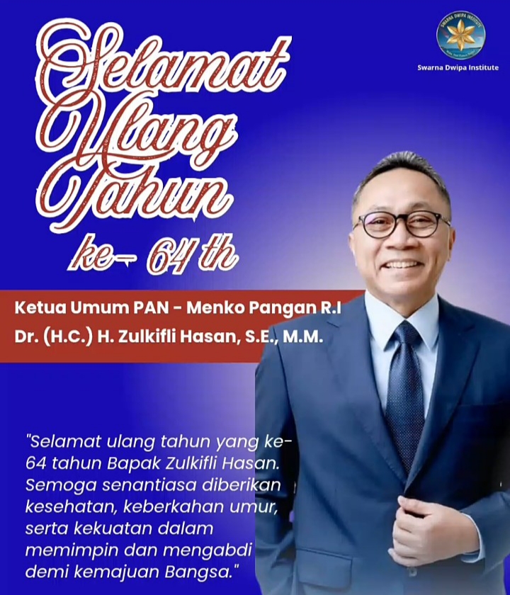 Menko Pangan RI, Dr. (H.C.) H. Zulkifli Hasan, S.E., M.M.