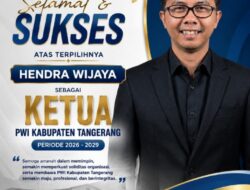 NALAR: Hendra Wijaya Pimpin PWI Kabupaten Tangerang 2026-2029, Fokus Perkuat Profesionalisme Wartawan