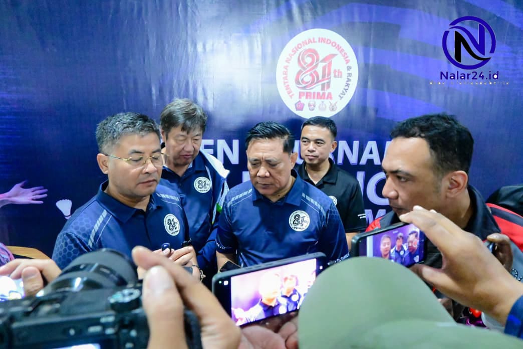 Wadan Koharmatau saat konferensi pers Piala Panglima TNI