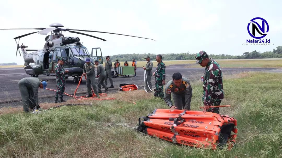 Persiapan water bombing 2000 liter H225M IKN
