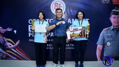 Nadia Nimas juara 1 pembinaan PB TNI AU