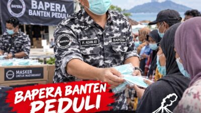 BAPERA Banten bagikan masker erupsi Gunung Anak Krakatau