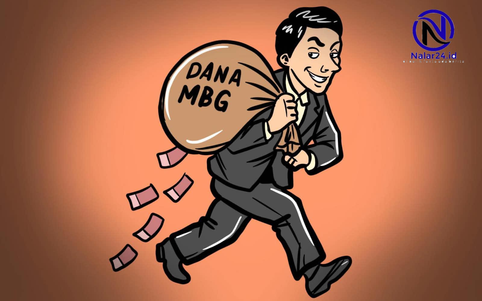 Ilustrasi dana MBG dibawa oknum`