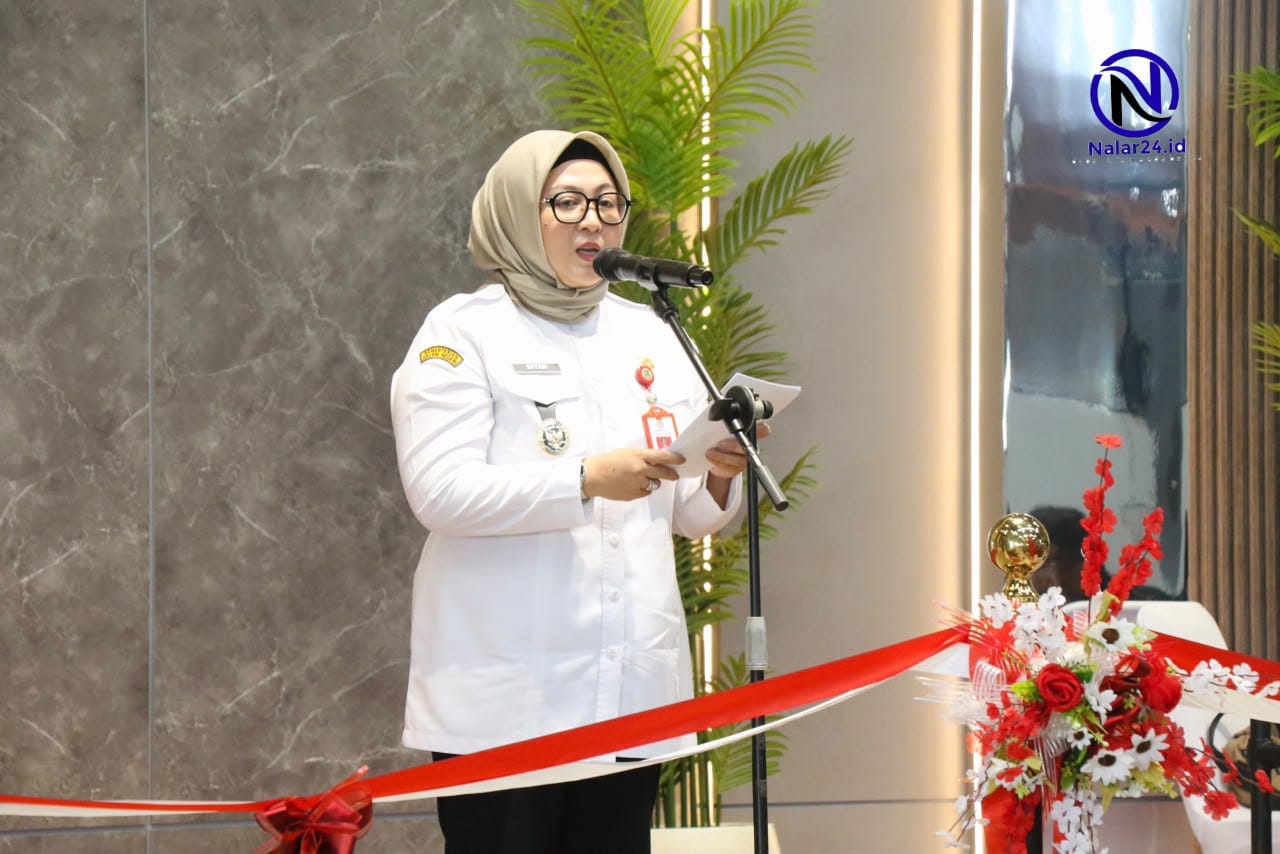 Wakil Bupati Tangerang Intan Nurul Hikmah memberikan sambutan saat peresmian Swaka GSG Cisoka
